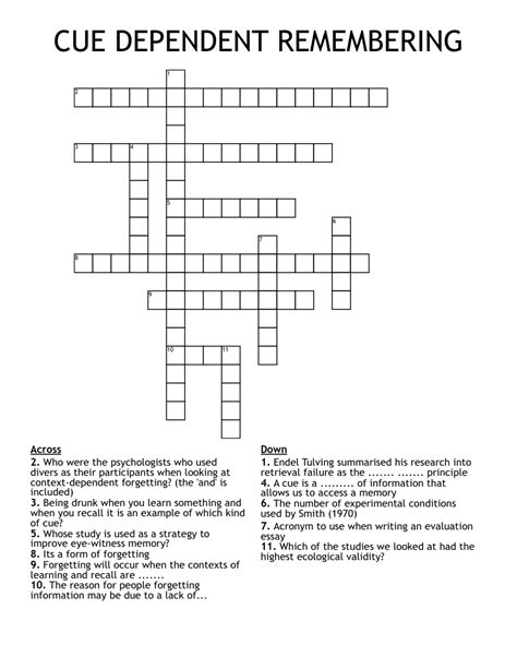 dependents crossword